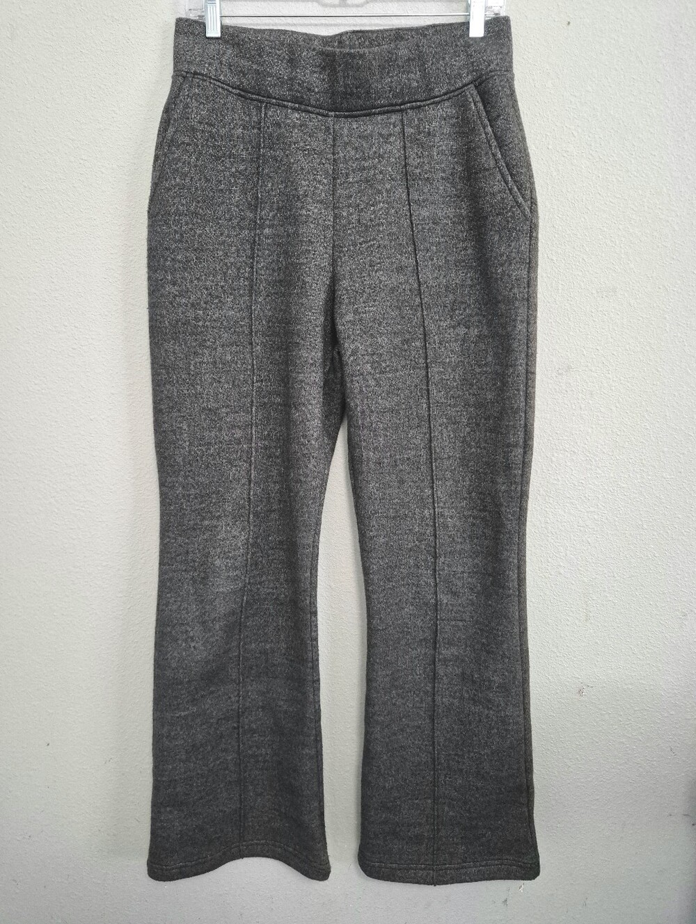 Toboggan White Label Fleece Cold Weather Wide Leg Pull On Pants Grey Women M